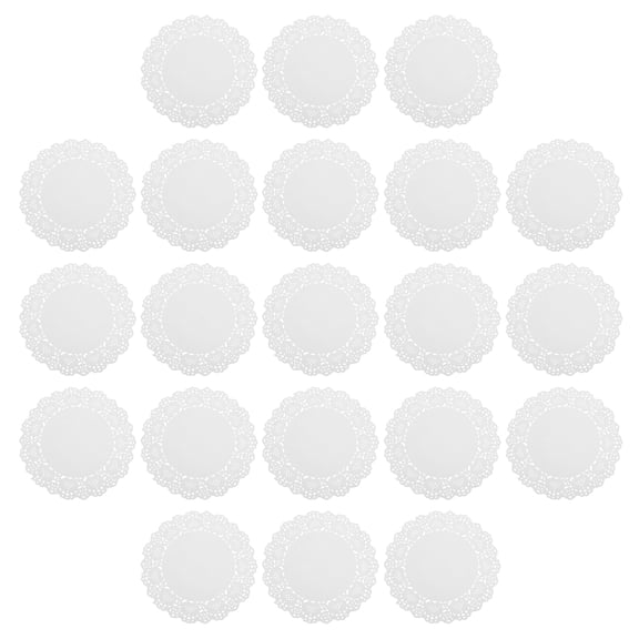 Hytrove 150 Pcs Serving Tray Liners White Doilies Lace Paper For Baking Food Items For Cooks