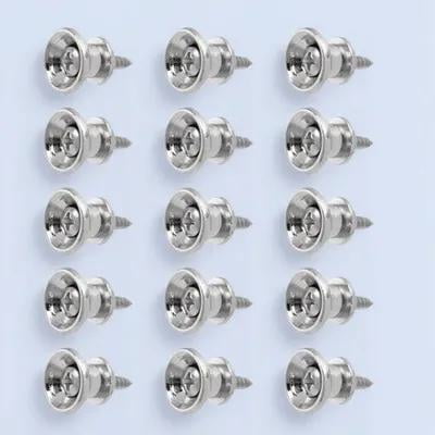 Hytrove 15pcs Metal Guitar Strap Button Replacement for Acoustic and Ukulele