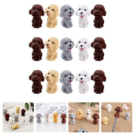 Hytrove 16 Pcs Animal Shaped Cartoon Puppy Eraser Kawaii Colorful Erasers Pupils