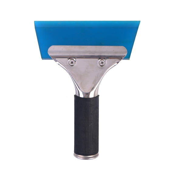 Hytrove 1Pack Blue Rectangular Squeegee for Car Windows Bathroom Door and Mirror 6.5*4.9*1.2in Stainless Steel