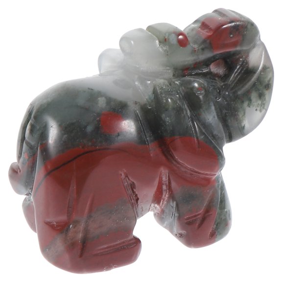 Hytrove 1Pack Desk Figurines Stone Elephant Model Flat Bottom Design For Family