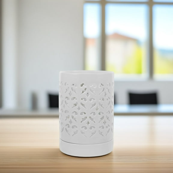 Hytrove 1Pack Elegant Shape Ceramic Orchid Pot With Holes For Indoor 11.8x4.1x4.1in