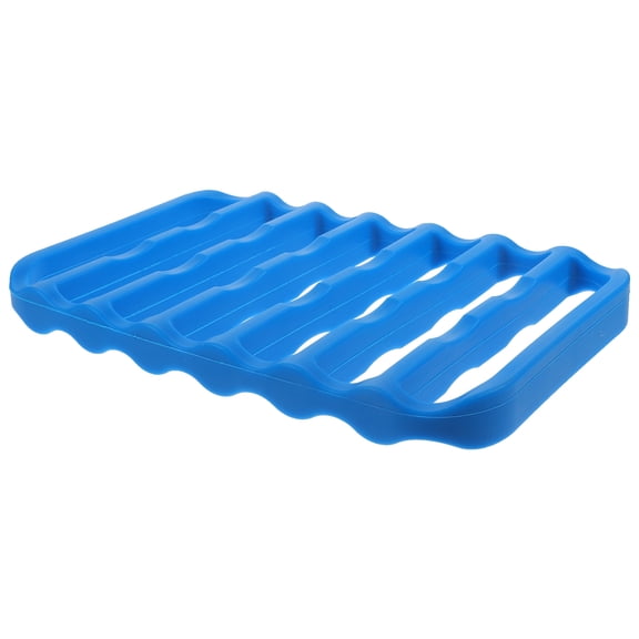 Hytrove 1Pack Insulation Table Mats Place Mat Blue Silicone Foldable for Kitchen Countertop and Travel