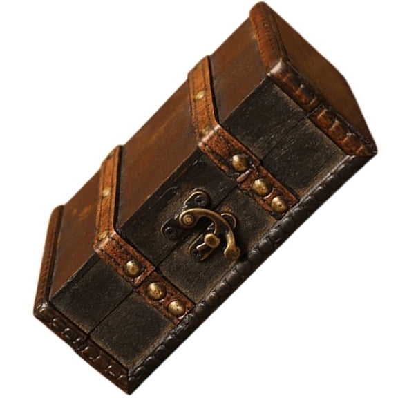 Hytrove Decorative Storage Box Rustic Style Rectangular 1Pack 5.7x4.1x2in