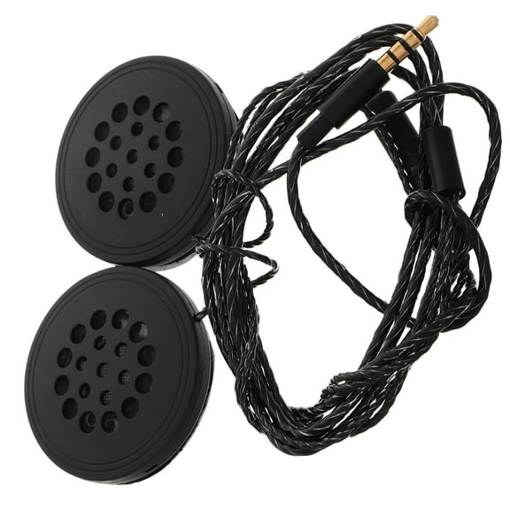 Hytrove 1Pack Motorcycle Hardhat Headset Plastic Black High Fidelity Sound Wired Control for Long Rides Outdoor Use