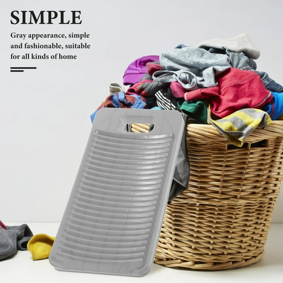 Hytrove 1Pack PP Material Rectangular Washboard for Laundry with Anti-slip and Hanging Design 11.2x6.3x0.6in