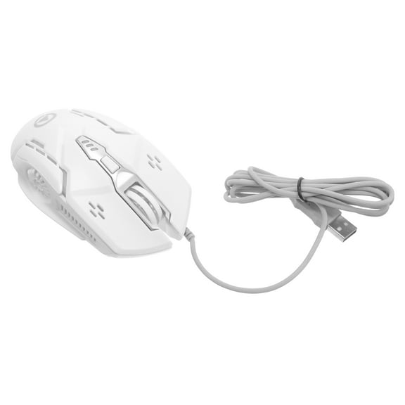 Hytrove Silent Mouse Gaming Mouse White Plastic 1Pcs with Programmable Buttons
