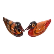 Hytrove 1Pair Mandarin Duck Figurine Resin Crafts Wedding Home Adornment