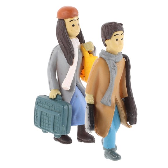 Hytrove 1Pair Plastic Couple Sculpture for Micro Landscape Romantic Wedding Decoration