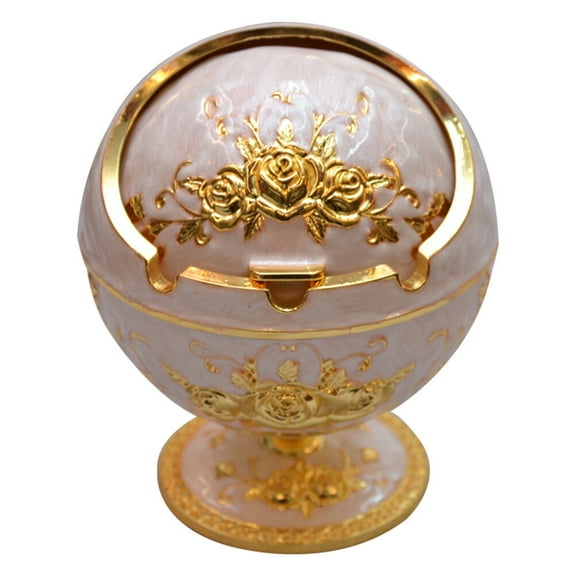 Hytrove 1Pc Table Decor Figurine Ashtray Golden for Festival Use