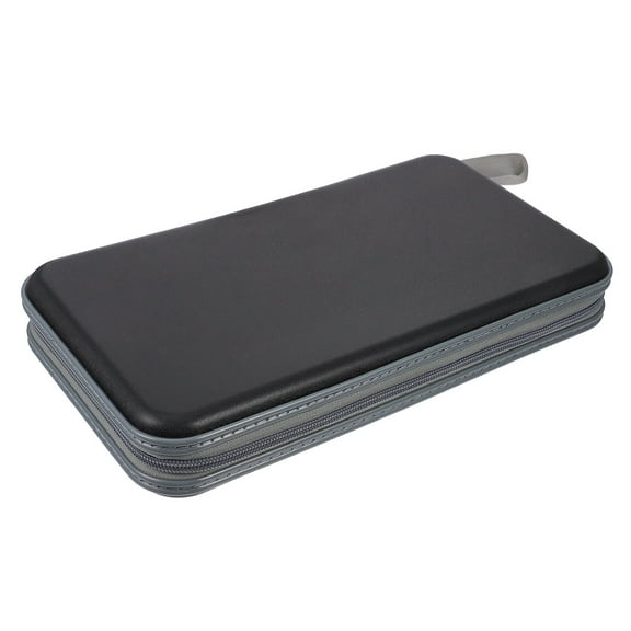 Hytrove 1Pcs Black Plastic DVD Storage Wallet for Collectors with Design for Travel
