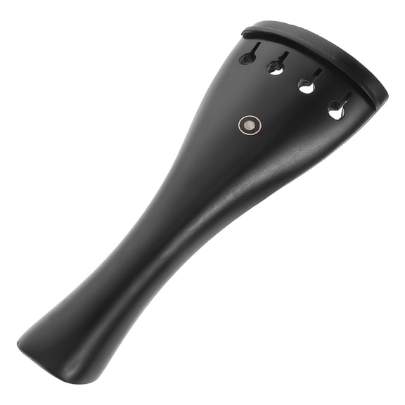 Hytrove 1Pcs Black Wood Ebony Violin Tailpiece for Enhanced Sound Quality and Durable Performance 4.3x1.7x0.2in
