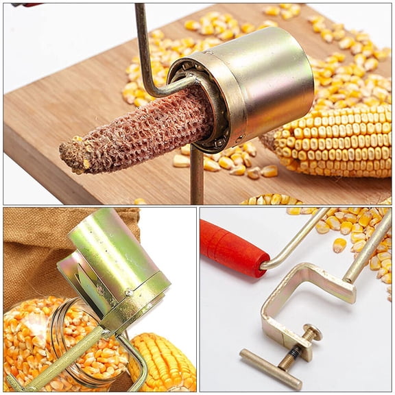 Hytrove 1 Pcs Cast Crank Corn Sheller, Manual Corn Thresher Tool for Farm Work, Home Kitchen and Household Use