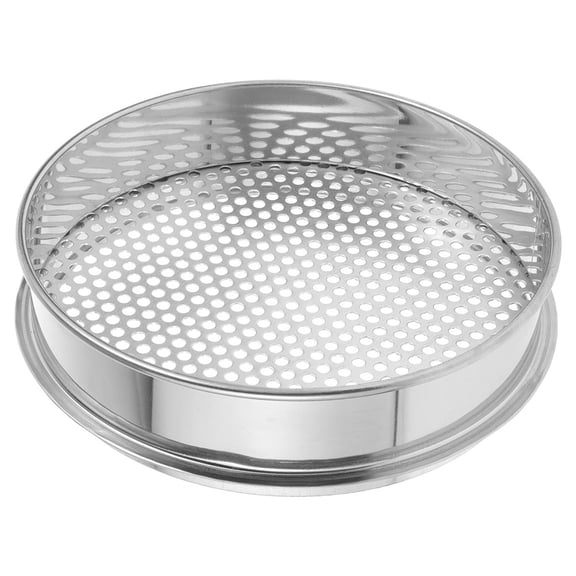 Hytrove 1Pcs Metal Dirt Sifter 7.86X7.86X2.16in For Garden Work And Soil Filtration Grey