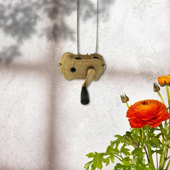 Hytrove 1Pcs RV Antenna Crank Handle Compatible Balcony Clothes Hanger for Various Drying Locations in Golden