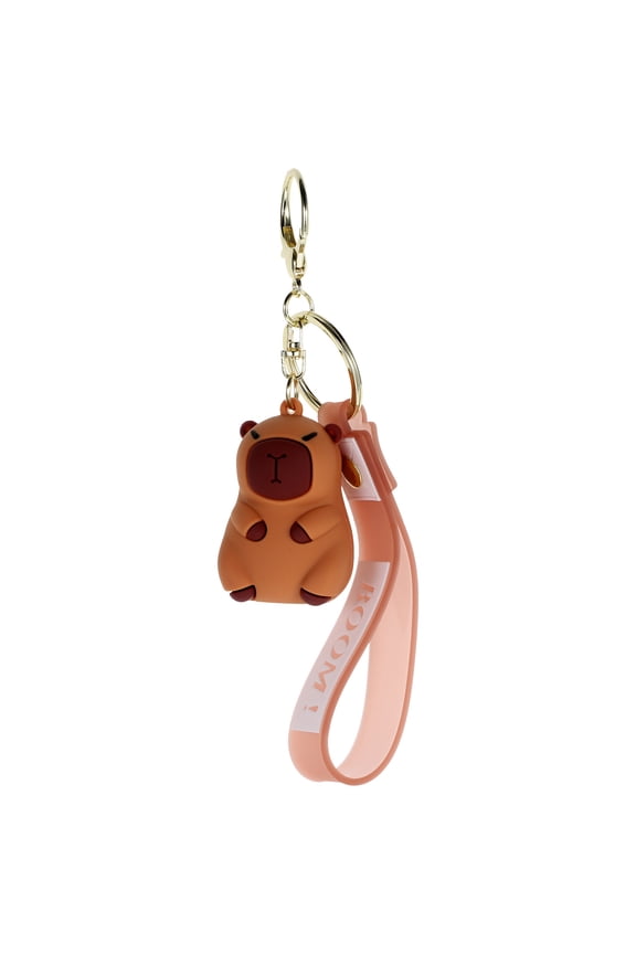 1Pcs Simple Design Chocolate Color Sitting Keychain and Girls Daily Use