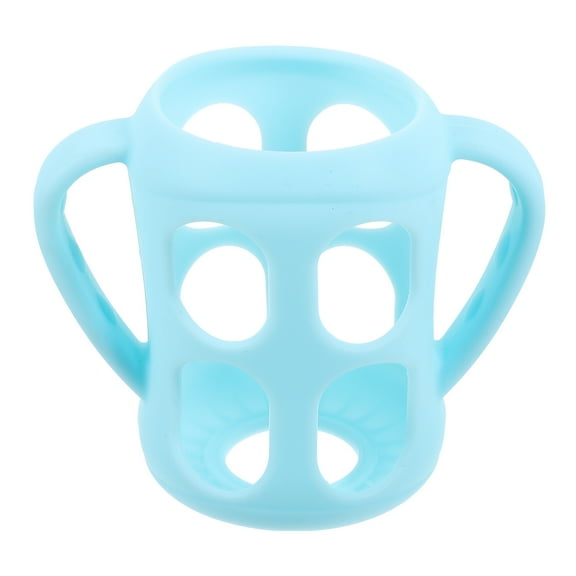 Hytrove 1Pcs Sky-Blue Silicone Baby Bottle Handle for Easy Installation Bottle Grip