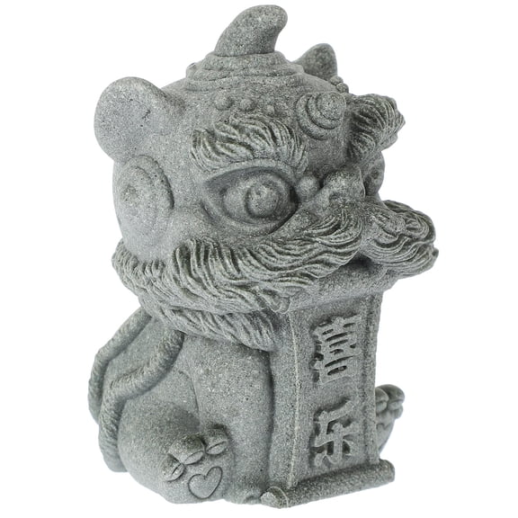 Hytrove 1Pcs Small Lion Statue Resin Desktop Ornament Home Decoration