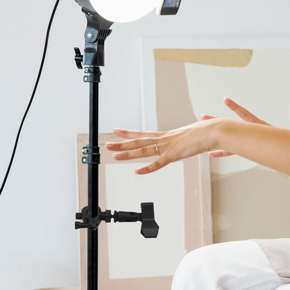 Hytrove 1Pcs Universal Microphone Mount in Black with Triangular Base for Live Streaming