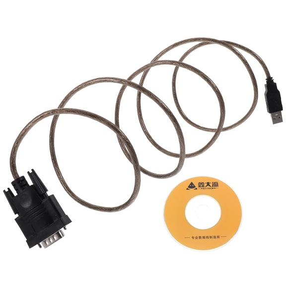 Hytrove 1Pcs Usb Serial Cable Black Metal Shield for Industrial Use