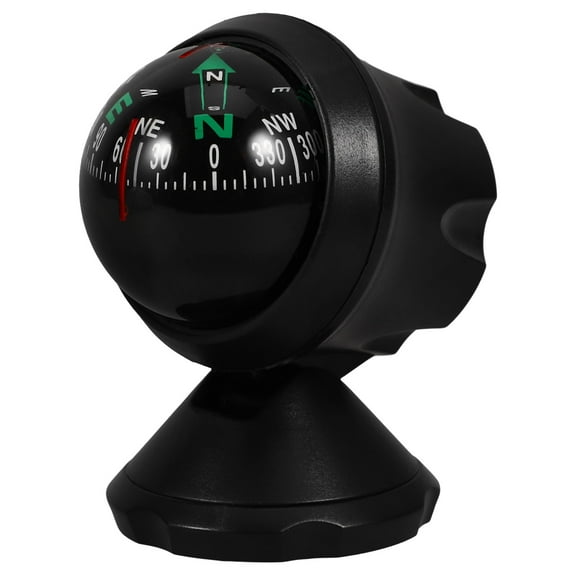 Hytrove 1Set Black Plastic Mini Compass for Car and Vehicle Use