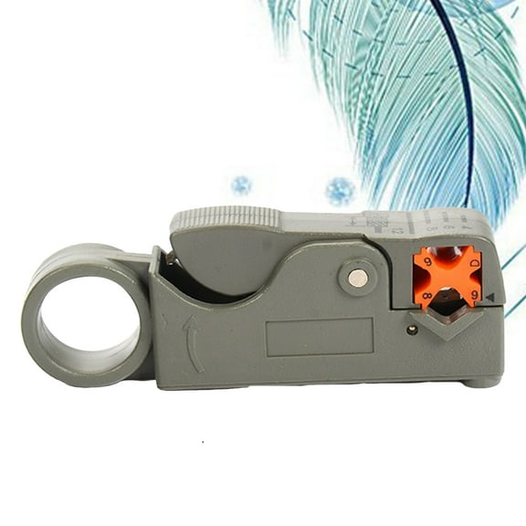 Hytrove Cable Tool Set with Depth Adjustment and Wire Trimming for Professional Cable Stripping, Grey