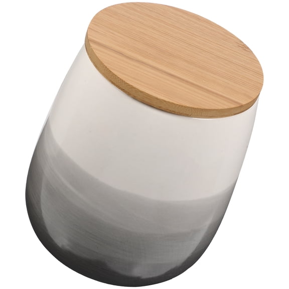 Hytrove 1Set Ceramic Storage Jars for Home Decoration Simple Shaped Washable 1200Ml Capacity