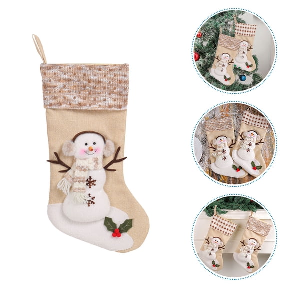 Hytrove Rustic Stocking Holder Light Yellow 1Pcs 17.7X9.8X0.8In Fireplace Mantel Decoration