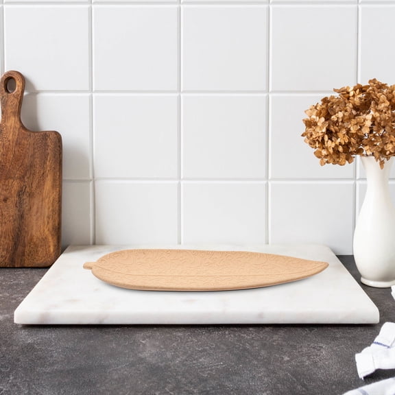 Hytrove 1Set Dried Nut Fruit Storage Tray Food Serving Tray Khaki 15.7x5.5x1.2in For Casual Dining