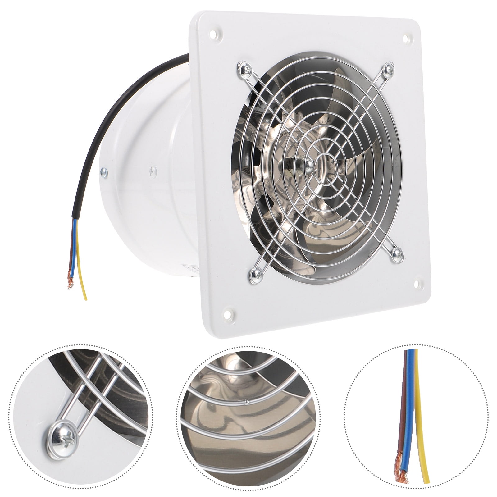 Hytrove 1Set Exhaust Fan for Bathroom Use with Smoke Removal and Odor Removal Functions White Color