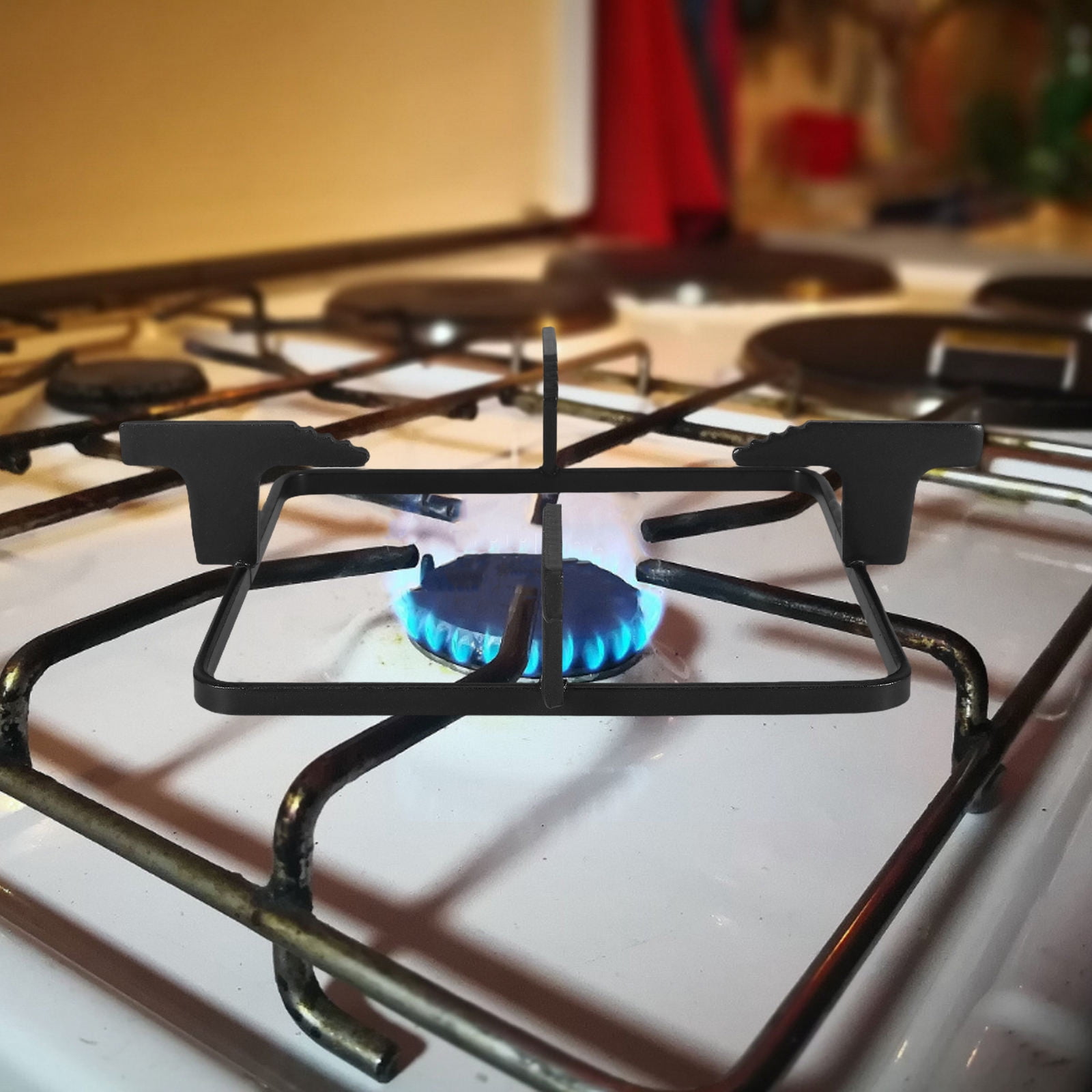Hytrove 1Set Gas Stove Riser Rectangular Cast Iron Holder for Enhance ...