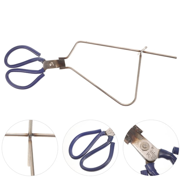 Hytrove 1Set Glazing Plier for Pottery Glazing Tool Navy Metal Glazing Pliers for Artists and Craftsmen