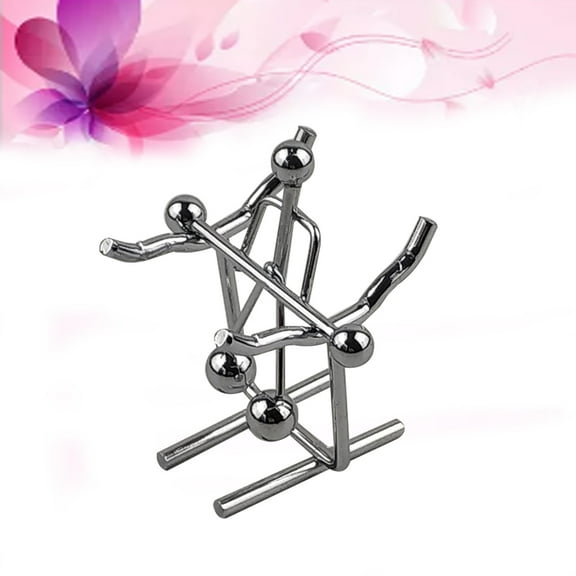 Hytrove 1Set Iron Figurine Balancing Pendulum Toy for Home Office Desktop Decoration 3.5 x 4.8 x 6 cm