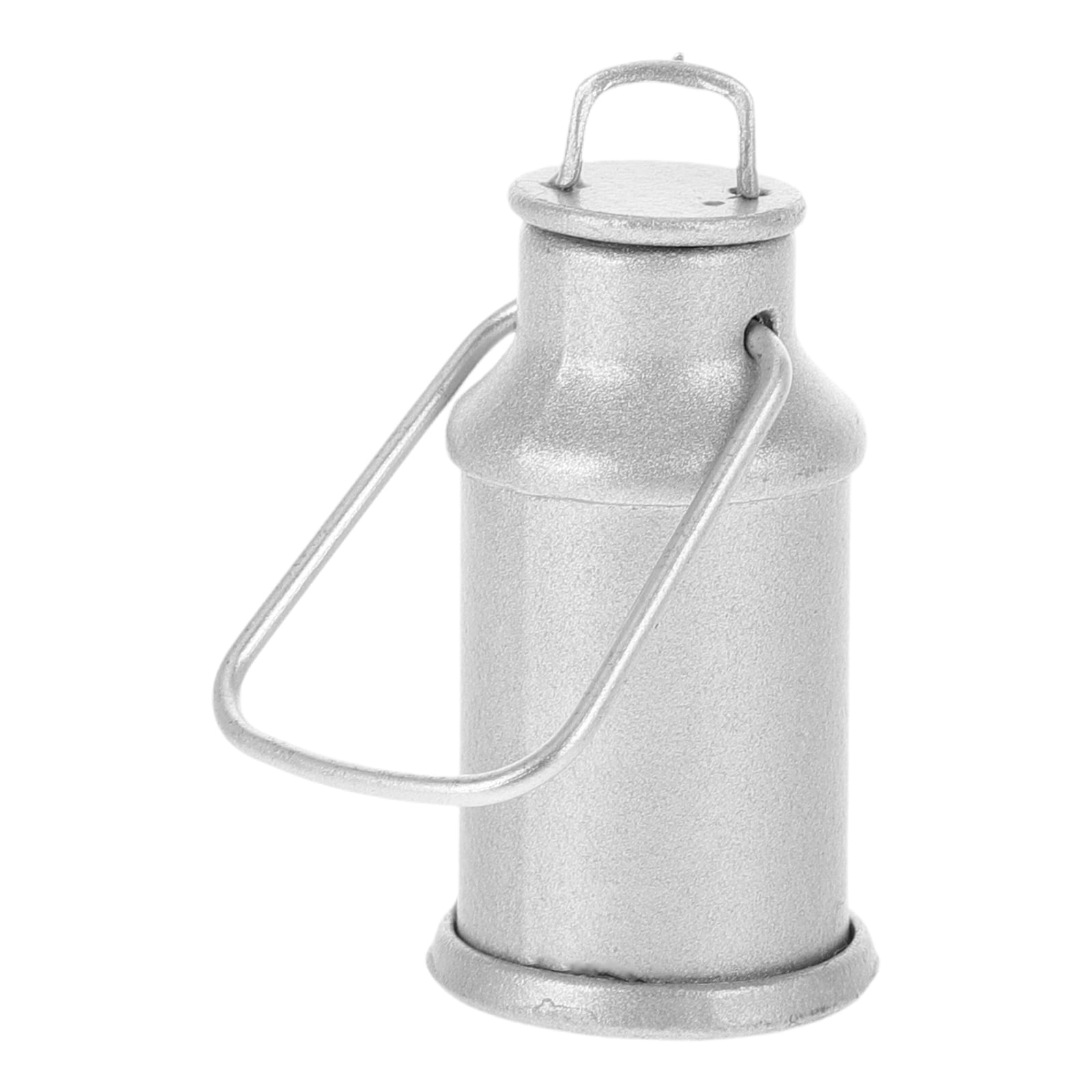 Hytrove 1Set Mini Stuff Milk Bucket Model Silver Alloy Miniature Setup ...