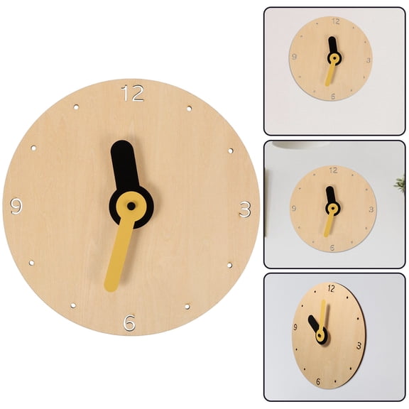 Hytrove 1Set Minimalist Time Wall Clock Silent Non Ticking Function For Bedroom And Living Room