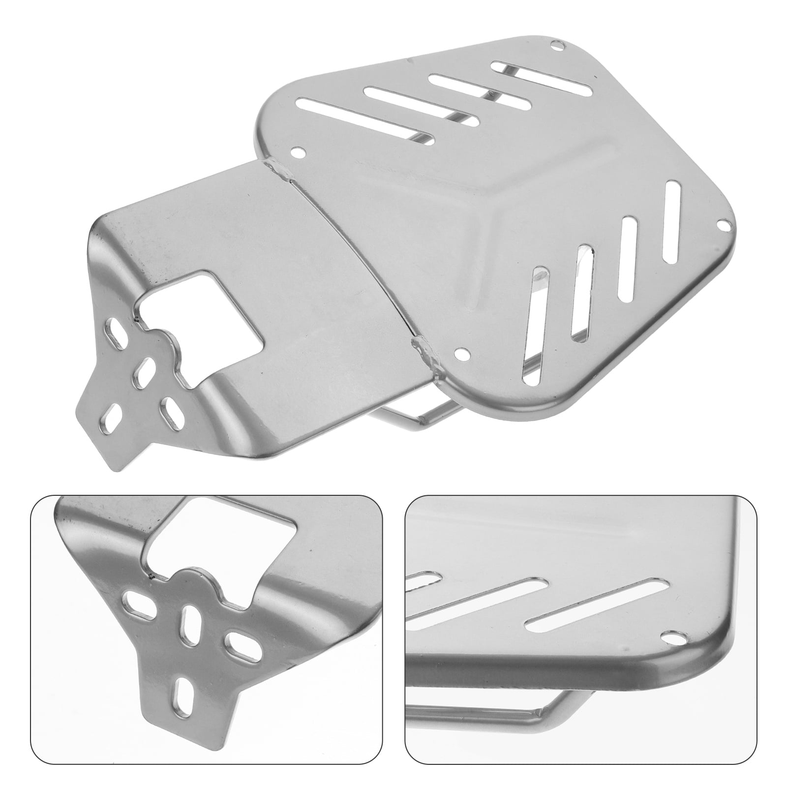 Hytrove Motorcycle Rear Luggage Shelf Motorbike Rear Rack Silver Metal ...