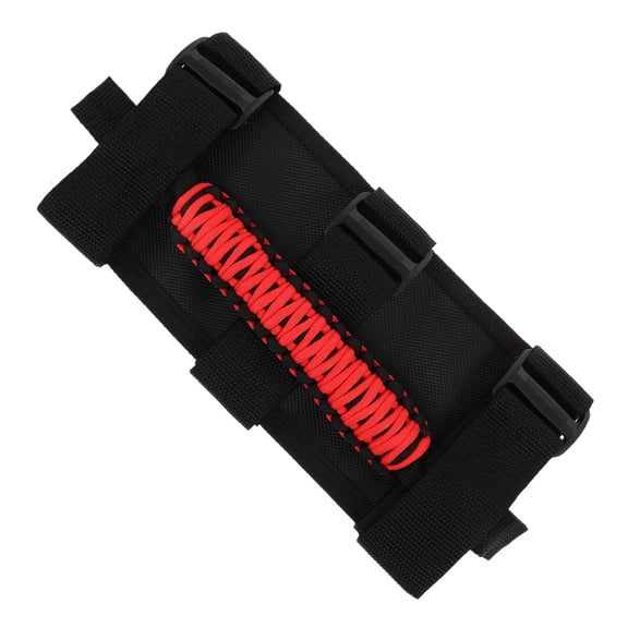 Hytrove 1Set Portable Car Handle with Black and Red Design for Offroad and Daily Trips