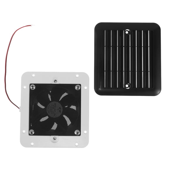 Hytrove Portable RV Side Mount Vent Fan in Black for Efficient Refrigerator Cooling and Improved Performance