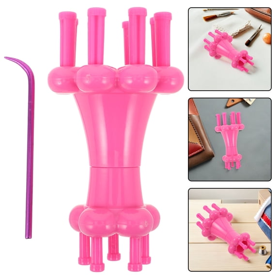 Hytrove Rosy Knitting Spool Kit with Crochet Hook and Storage Case, Versatile Yarn Craft Set for Projects