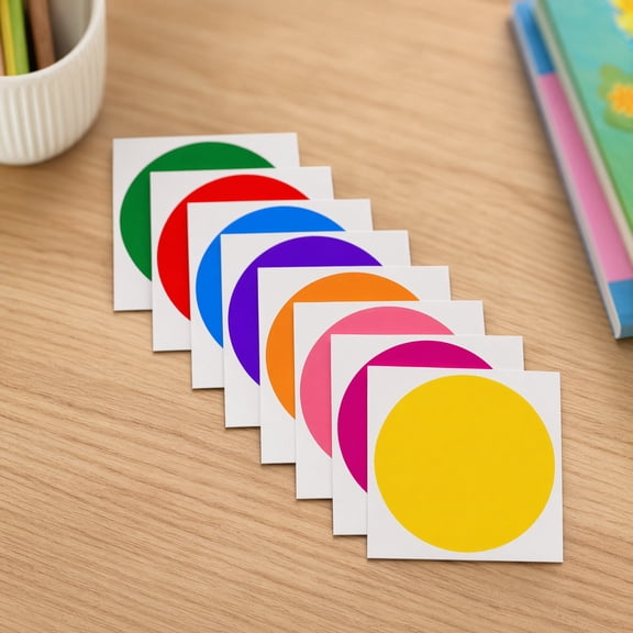 Hytrove circle spot markers 8-Color PVC Self-Adhesive Floor Stickers