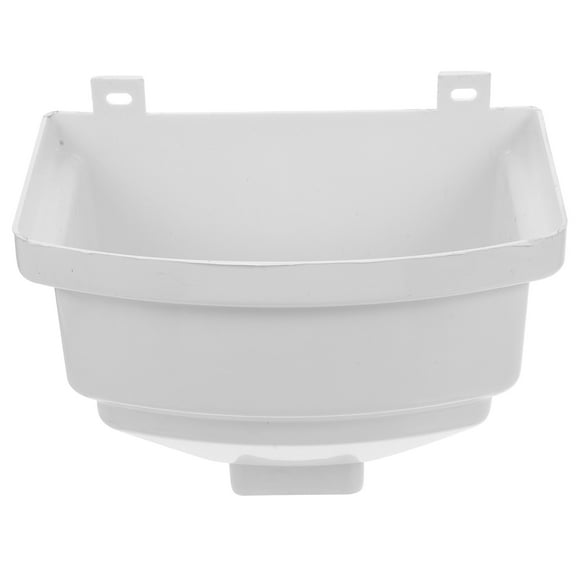 Hytrove Vinyl Gutter Parts Set, White PVC Square Rainwater for Property , 11.8 x 8.3 x 6.7 Inches