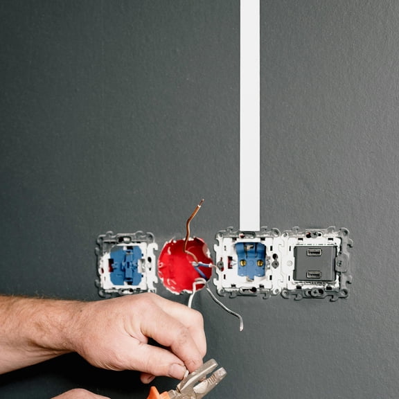 Hytrove 1Set PVC Wire Cover for Wall Cable Concealer Cord Hider Easy Install White