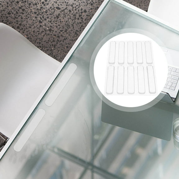 Hytrove 2 Sheets Transparent Silicone Door Knob Wall Shield for Wall Protection and Noise Reduction 11.8X0.39X0.12In