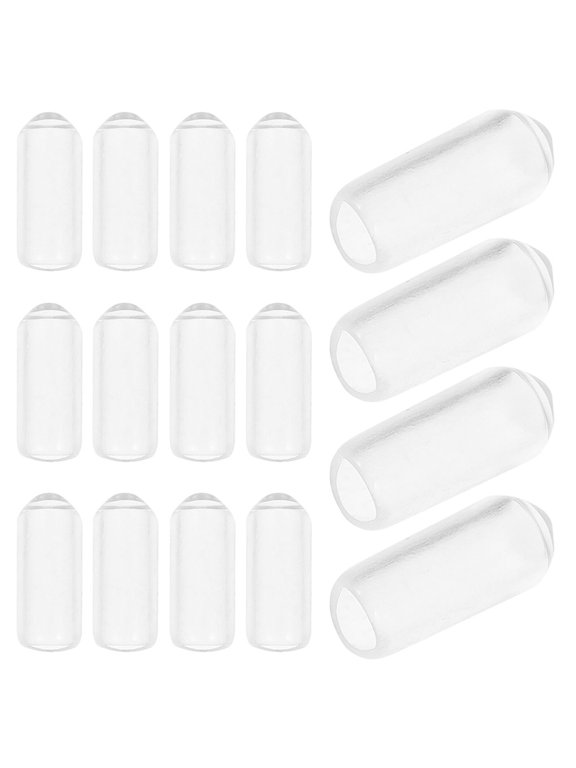 Transparent Rubber Headband End Tips 4.0mm Inner Diameter for 6mm Headbands 200pcs