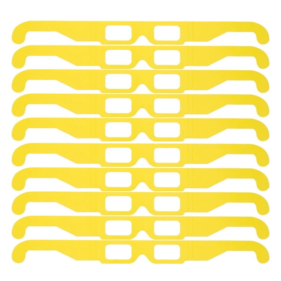 Hytrove Heart Glasses 3D Glasses Yellow Paper 20 Pairs Visual Enhancement