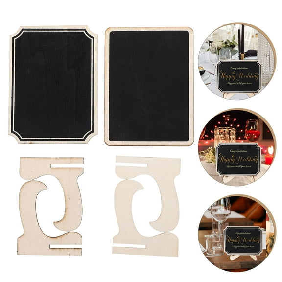 Hytrove 20Pcs Decorative Message Board for Business Use Wooden Material