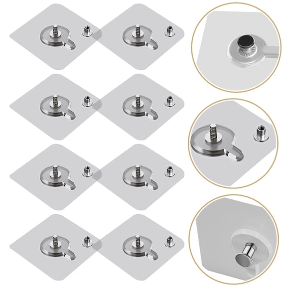 Hytrove 20Pcs Picture Hanging Hooks for Wall Organization Square