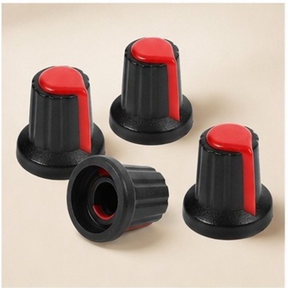 Hytrove Red Plastic Dj Controller Knobs for Home Use, Durable and Easy to Install, 20Pcs