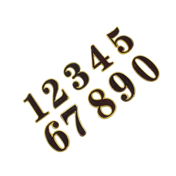 Hytrove 20Pcs Black House Number Signboard Acrylic Modern Doorplate Figures for Indoor Use