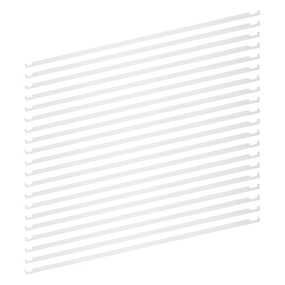 Hytrove 20Pcs White Metal Hanging File Bars for Efficient File Folder Organization